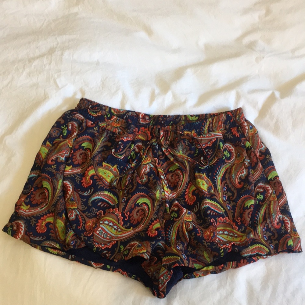 Paisley patterned shorts